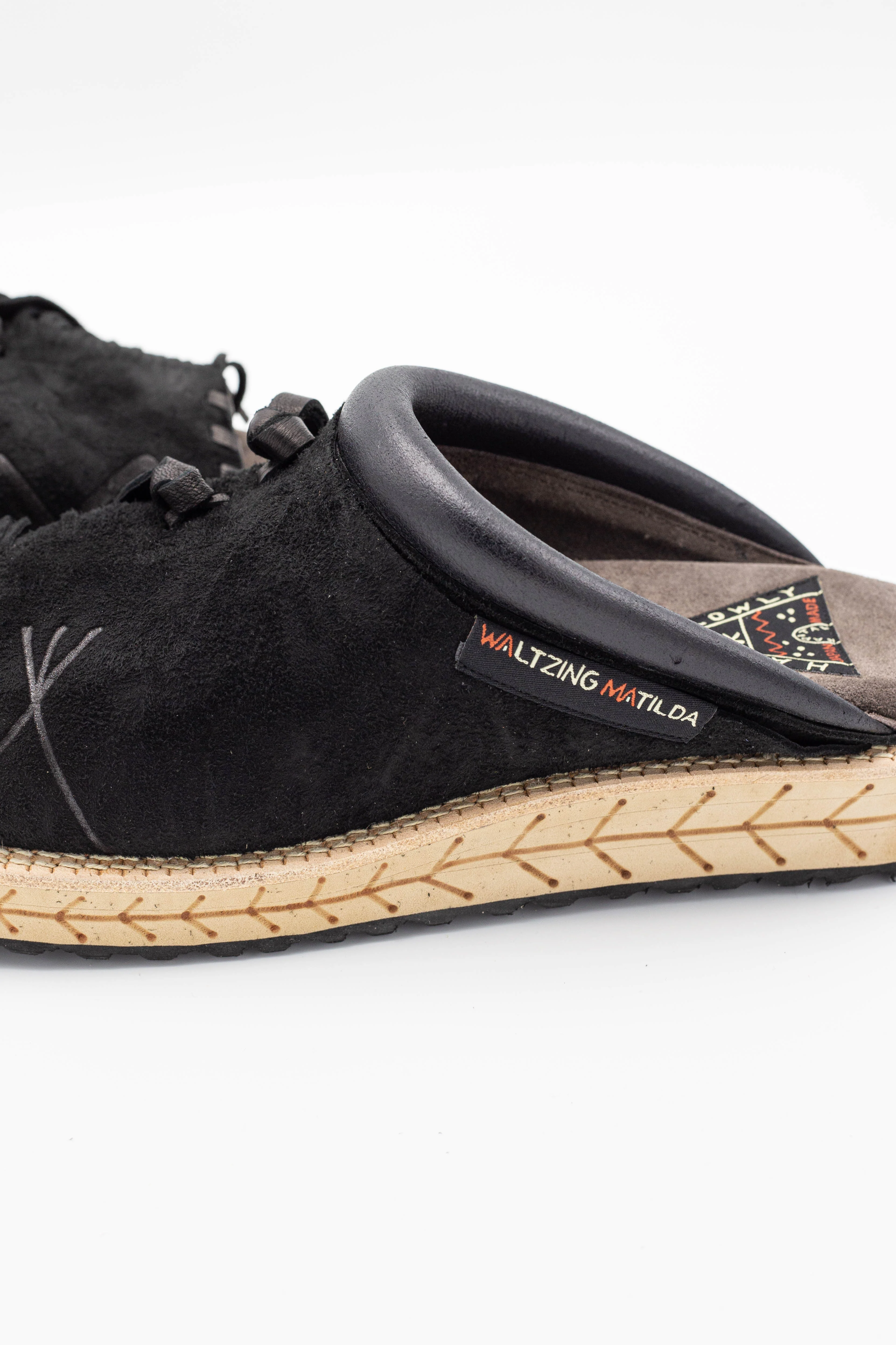 Deer Leather Pueblo Sabot - Black - Image 5
