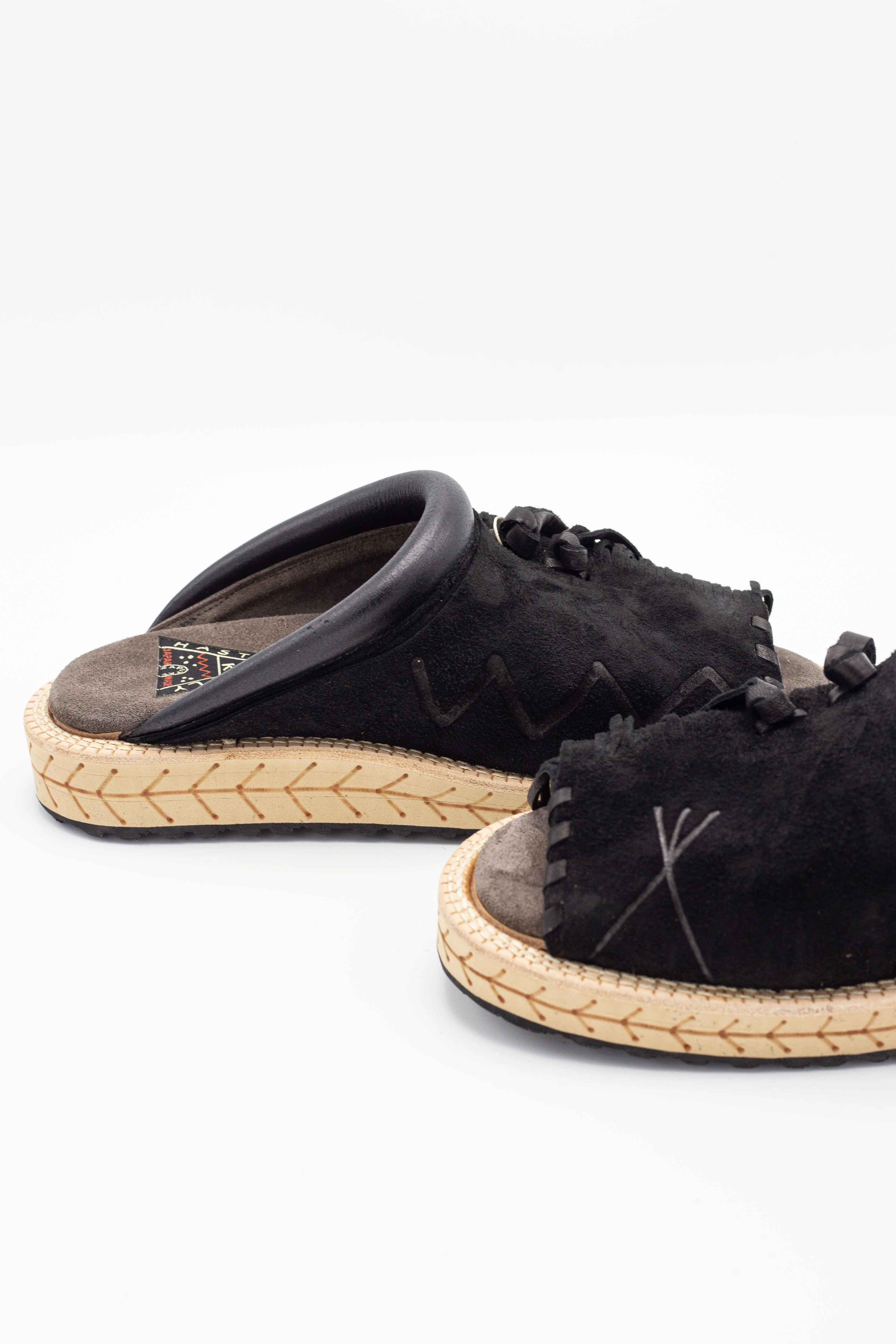 Deer Leather Pueblo Sabot - Black - Image 6