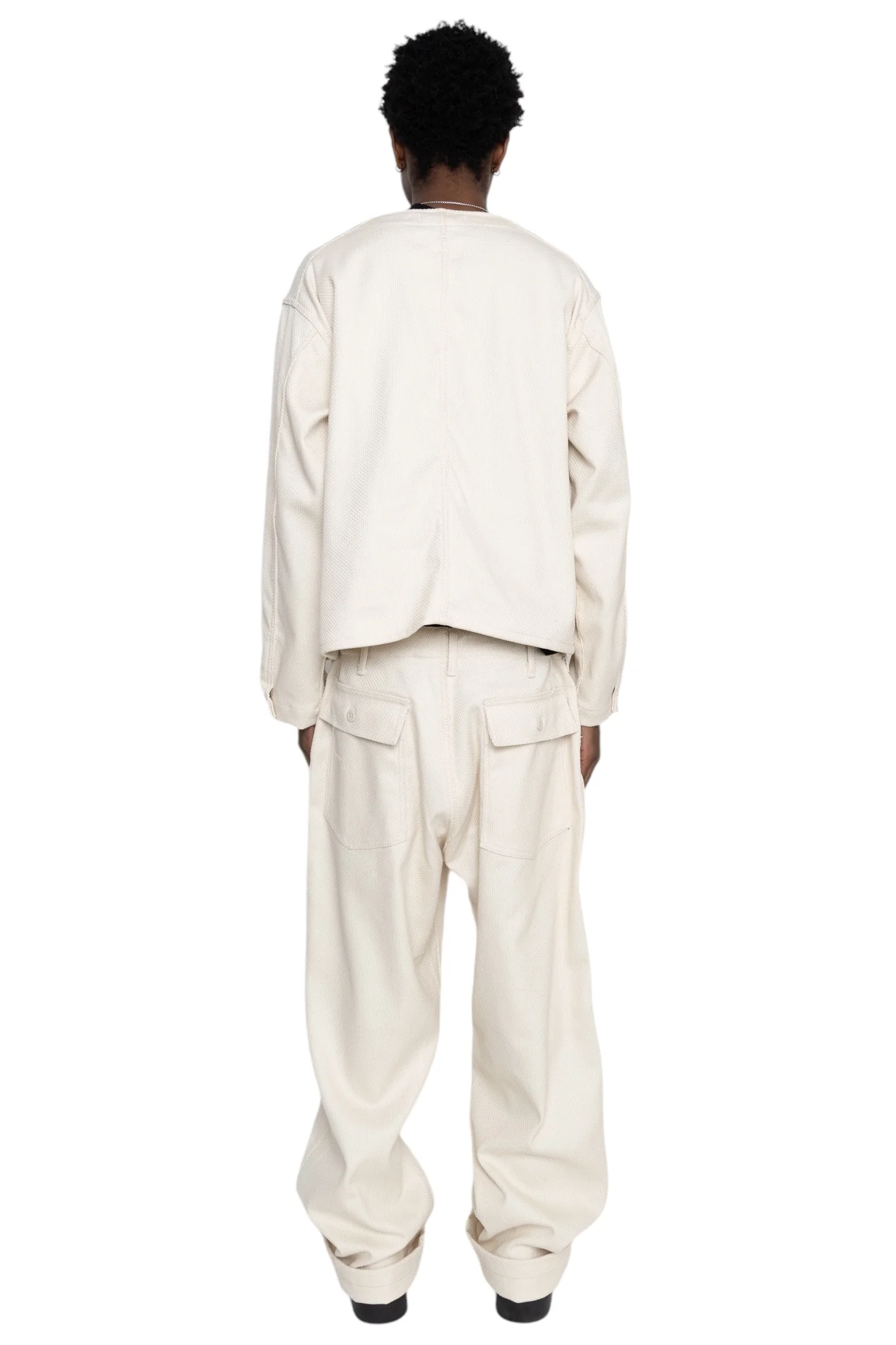 Engineer Short Jacket Cotton Heavy Basketweave - Natural - Image 5