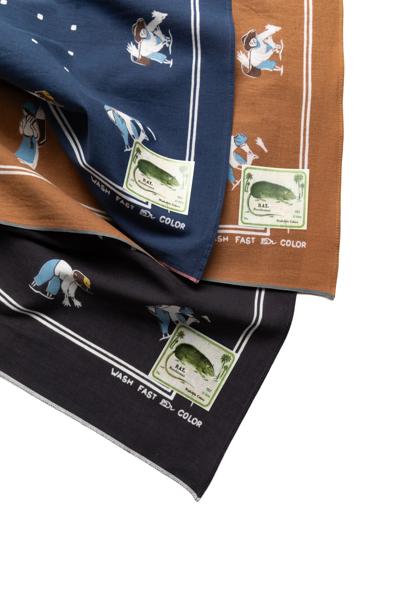 Fastcolor Selvedge Bandana (RICE SEEDING) 20x20 - Image 7